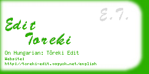 edit toreki business card