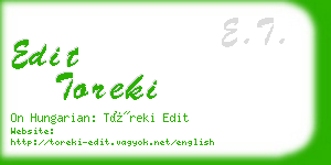 edit toreki business card